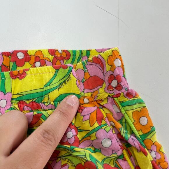 Solid & Striped Pants Womens X Small Yellow Floral Avril Ankle Cotton - Picture 10 of 10